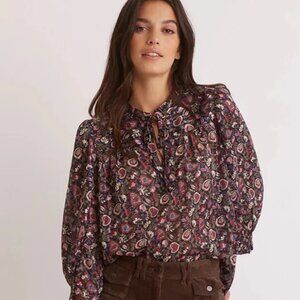 Gerard Darel Casey Jacquard Mandarin Collar Top 8